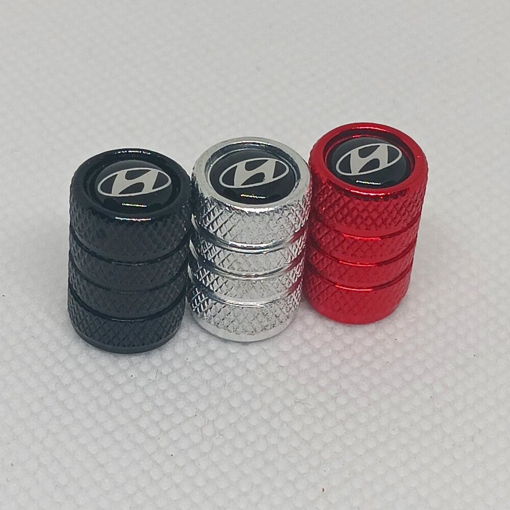 HYUNDAI TIRE CAPS UNIVERSAL AIR VALVE STEM CAPS 4 INCLUDED PER PACK